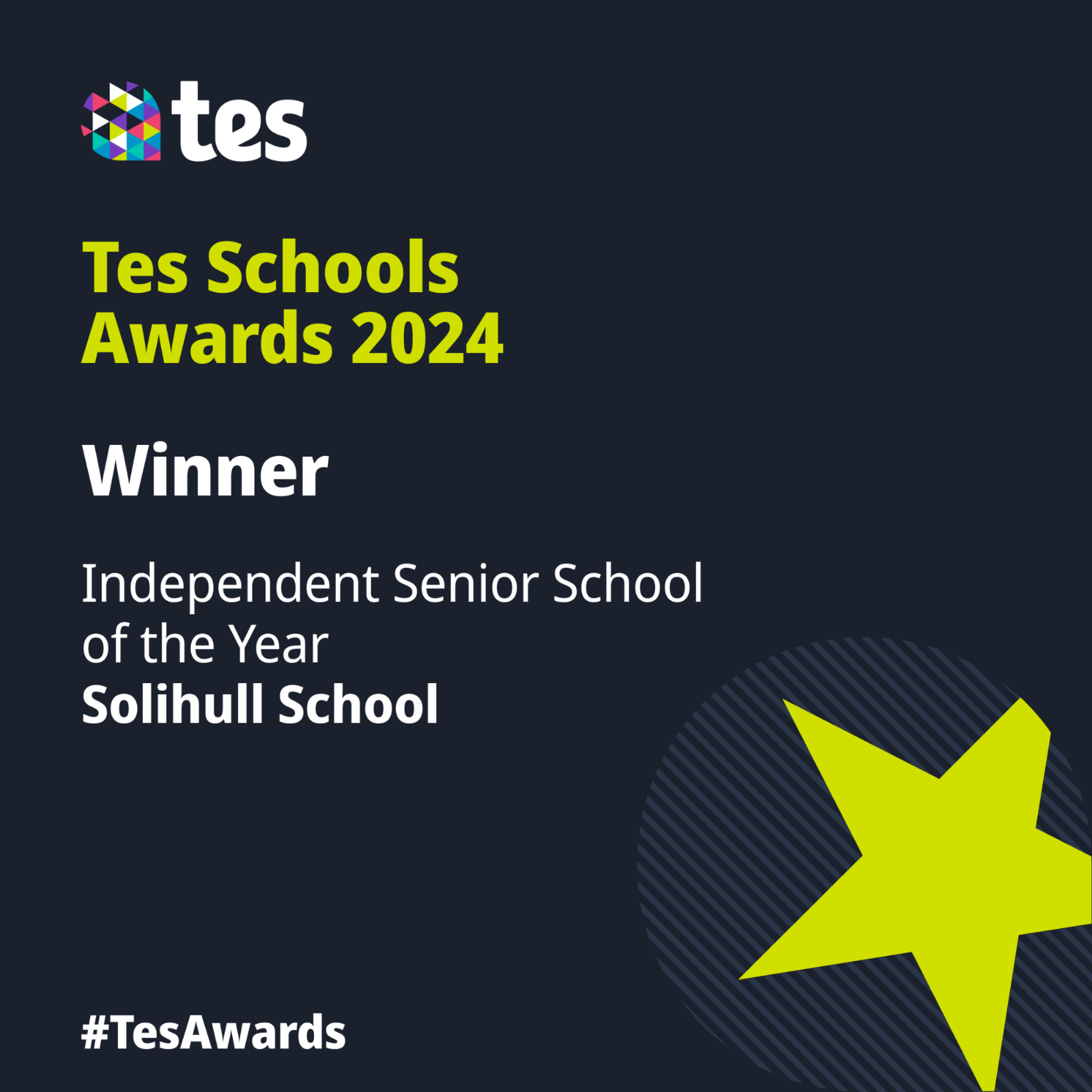 Tes School Award 2024 - Independent Senior School of the Year